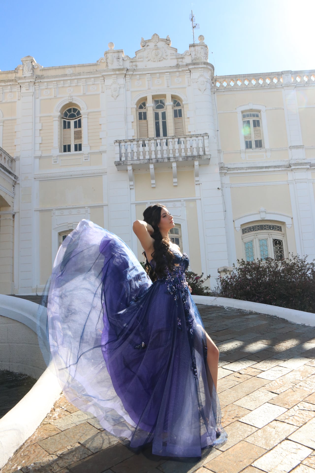 Vestido Roxo Recepção - Ângulo
